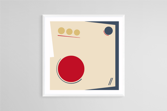 “Offset edge, blue and red” - Limited edition print